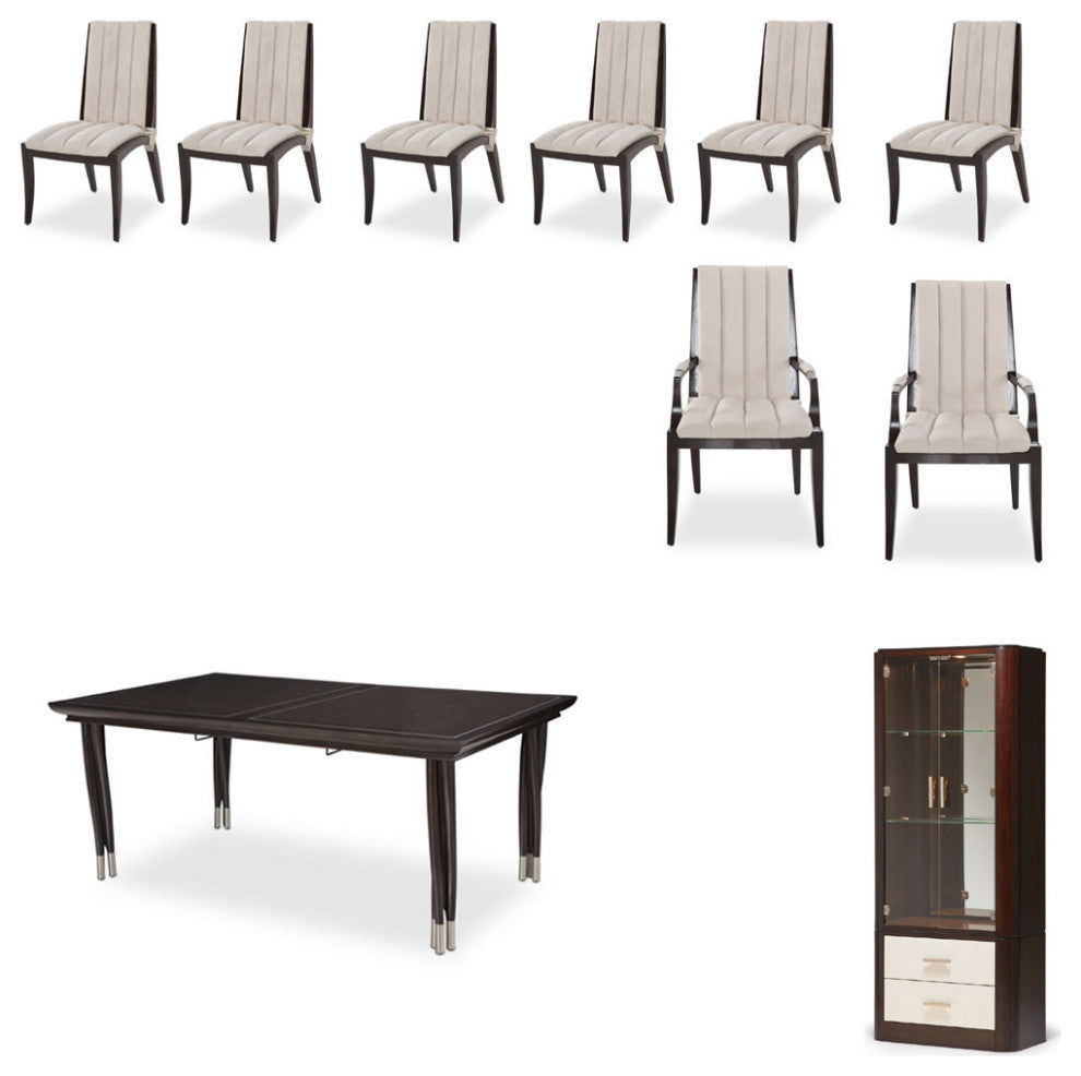 AICO Furniture Paris Chic 10 Piece Dining Table Set