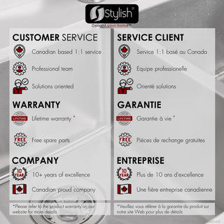 STYLISH 31 inch Double Bowl Undermount Stainless Steel Kitchen Sink