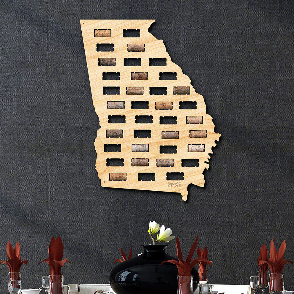 Georgia Wine Cork Map
