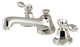 Kingston Brass Widespread Bathroom Faucet With Brass Pop-Up, Polished Nickel