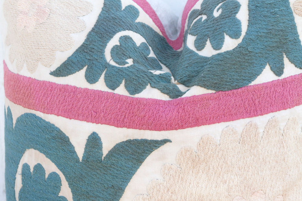 Peach Vintage Suzani Pillow
