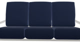 St. Catherine Deep Seat 3-Seat Outdoor Sofa, Navy/Snow