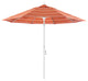 9' White Collar Tilt Lift Fiberglass Rib Aluminum Umbrella, Dolce Mango