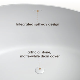 Vespa Flatbottom Freestanding Solid Surface Soaking Bathtub