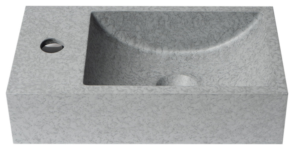 ALFI brand ABCO108 16" Small Rectangular Wall Mounted Bathroom Sink