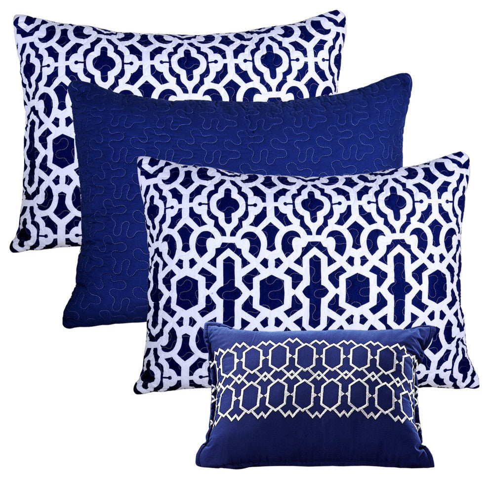 Montegomery 6 Piece Quilted Daybed Set, Blue, Daybed (75"x39")