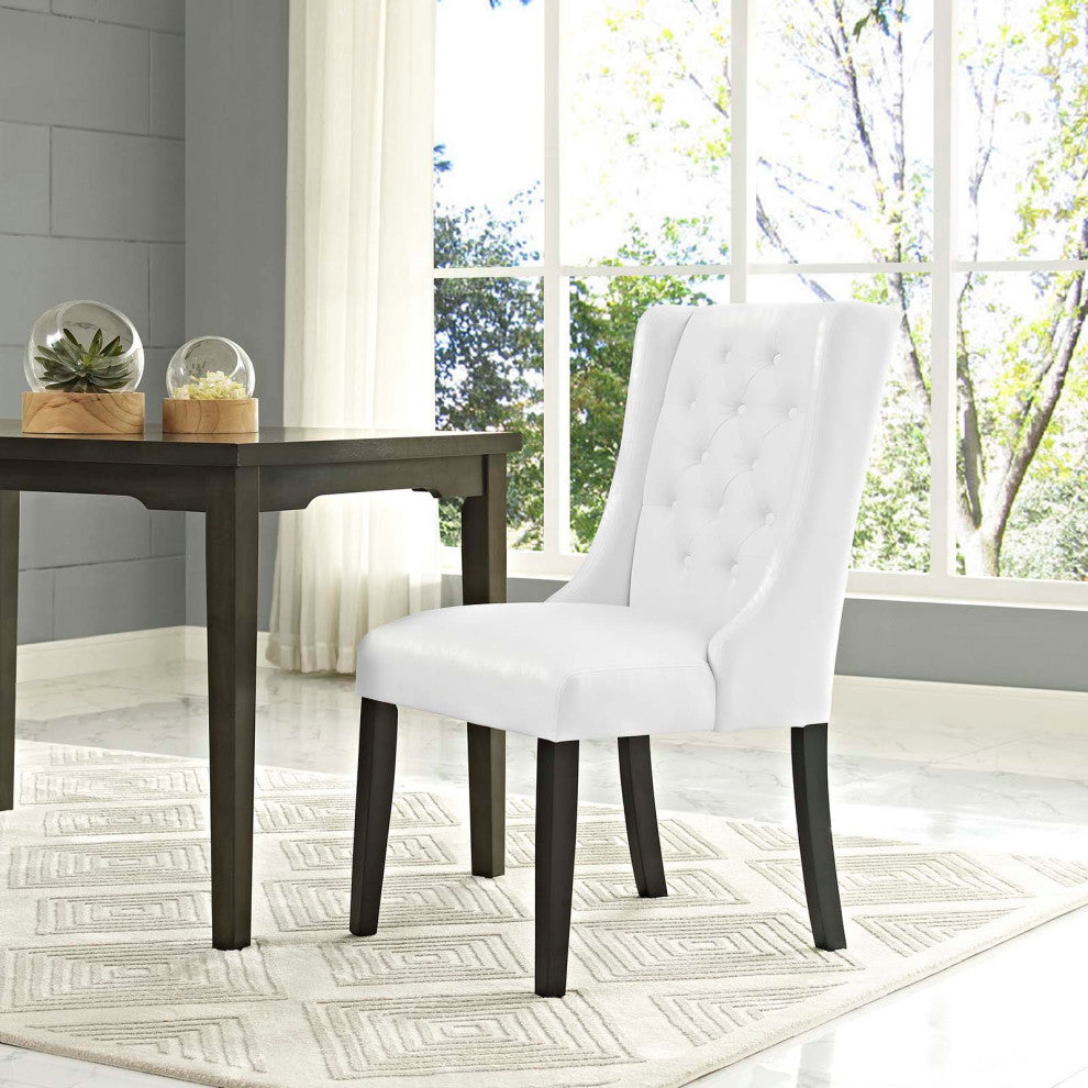 Baronet Vinyl Dining Chair White