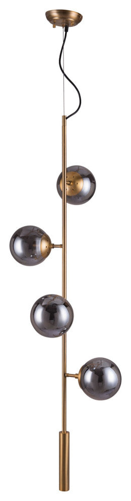Pendant Ceiling Light Fixture, Glass, Steel Metal, Brass, Gold, Black, Lounge