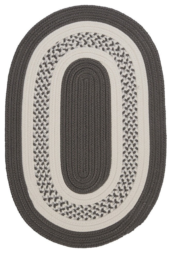 Colonial Mills Crescent NT11 Gray Indoor/Outdoor Area Rug, Oval 2'x10'