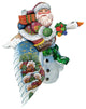 Goose Traveling Santa Decor