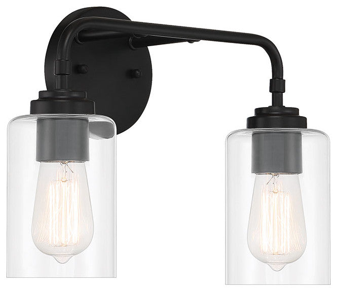 Stowe Vanity 2  Light  Flat Black