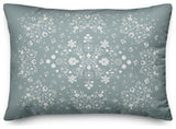 Blue Floral Persian 14x20 Spun Poly Pillow