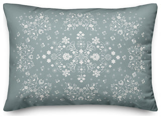 Blue Floral Persian 14x20 Spun Poly Pillow