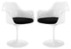 Modern Black Tulip Dining Armchair Set of 2