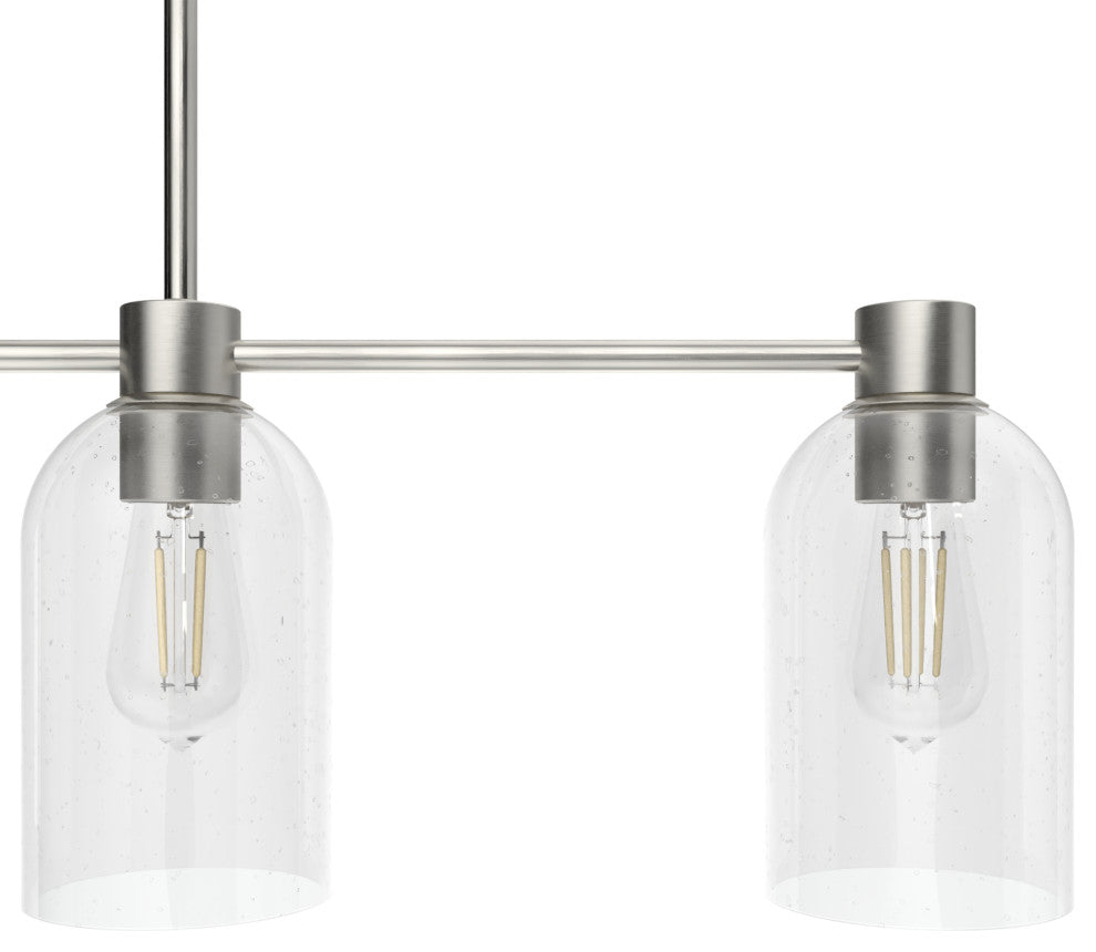 Hunter Lochemeade Brushed Nickel 4 Light Chandelier Ceiling Light Fixture