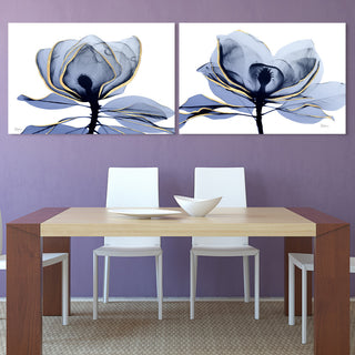 "Golden Midnight 1 & 2" Frameless Floating Panel Graphic Wall Art, 32"x48"