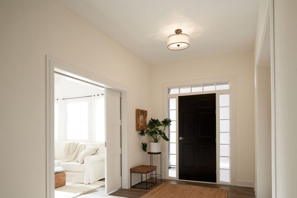 Kichler Lacey Semi Flush Light, Mission Bronze, 3