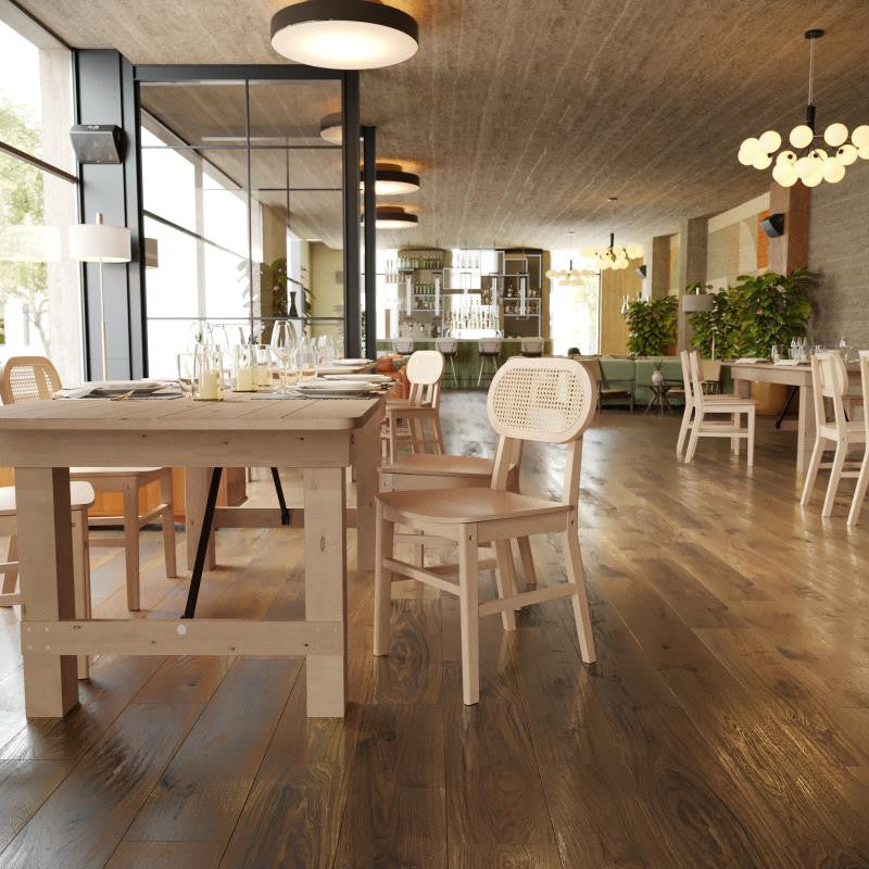 Jacob Set of 2 Commercial Cane Rattan Dining Chairs, Natural