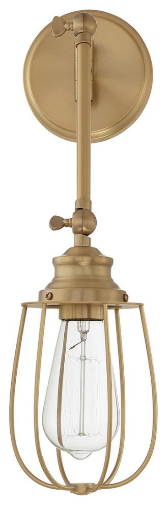 Savoy House Meridian 1-Light Wall Sconce M90022NB, Natural Brass