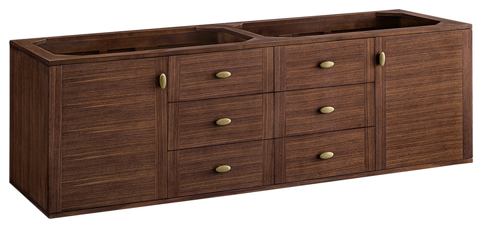 Amberly 30" Single Vanity, Mid-Century Walnut, 72", No Top
