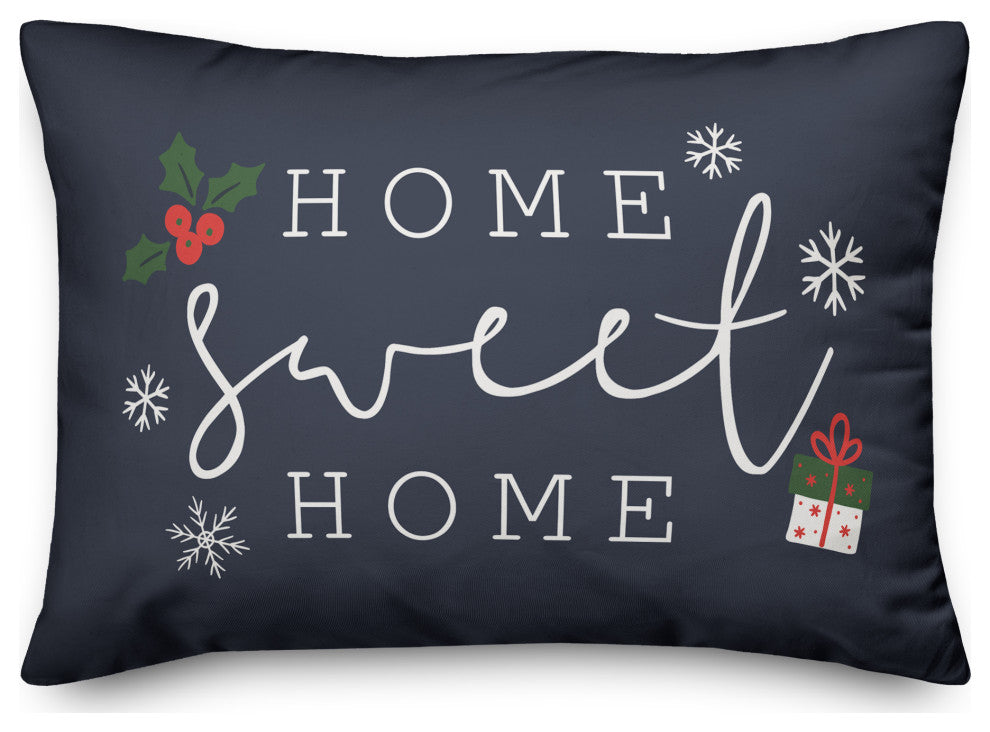 Navy Home Sweet Home 20x14 Spun Poly Pillow