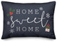 Navy Home Sweet Home 20x14 Spun Poly Pillow