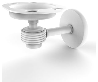 Satellite Orbit One Toothbrush Holder With Dotted Accents, Matte White