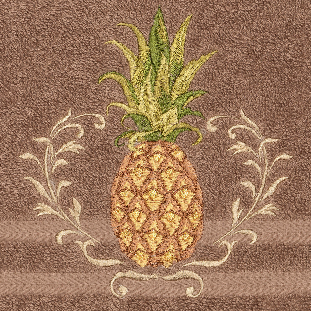 Linum Home Textiles Welcome Embellished, Latte, Hand Towel, Single