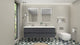 Belli 72" Double Sink Wall Mount Vanity Set, High Gloss Gray, Glossy White Top