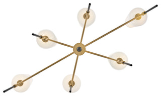 Hinkley Saunders Medium Six Light Linear, Black