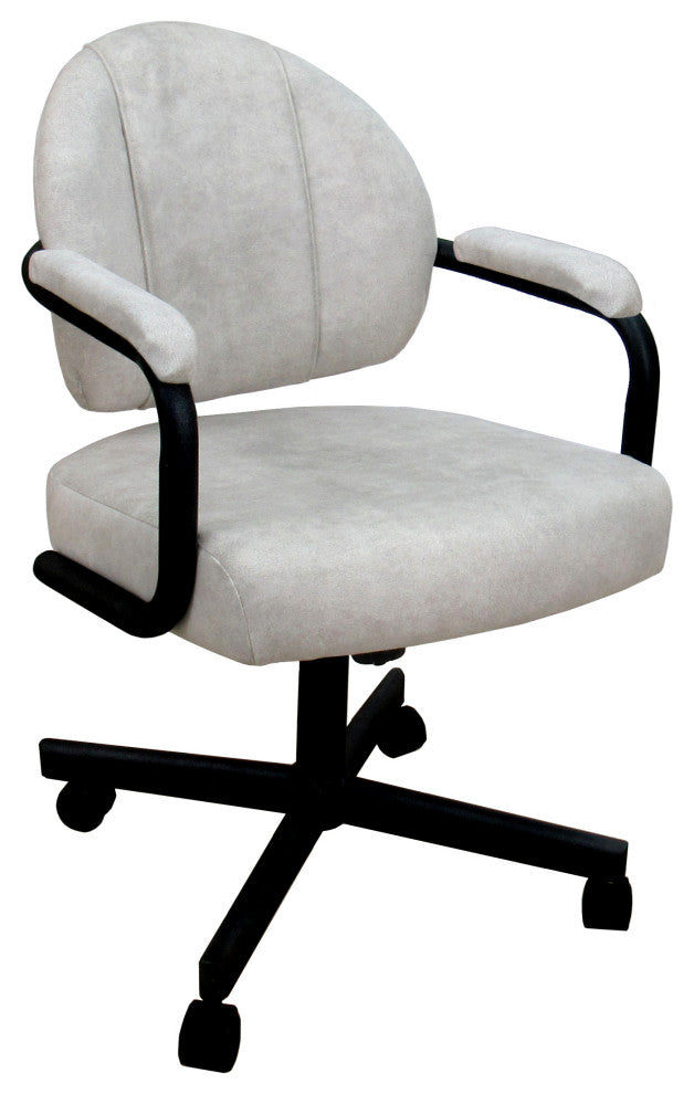 M-70 Caster Swivel Tilt Kitchen Chair with Wheels, Outlier Stucco - Black
