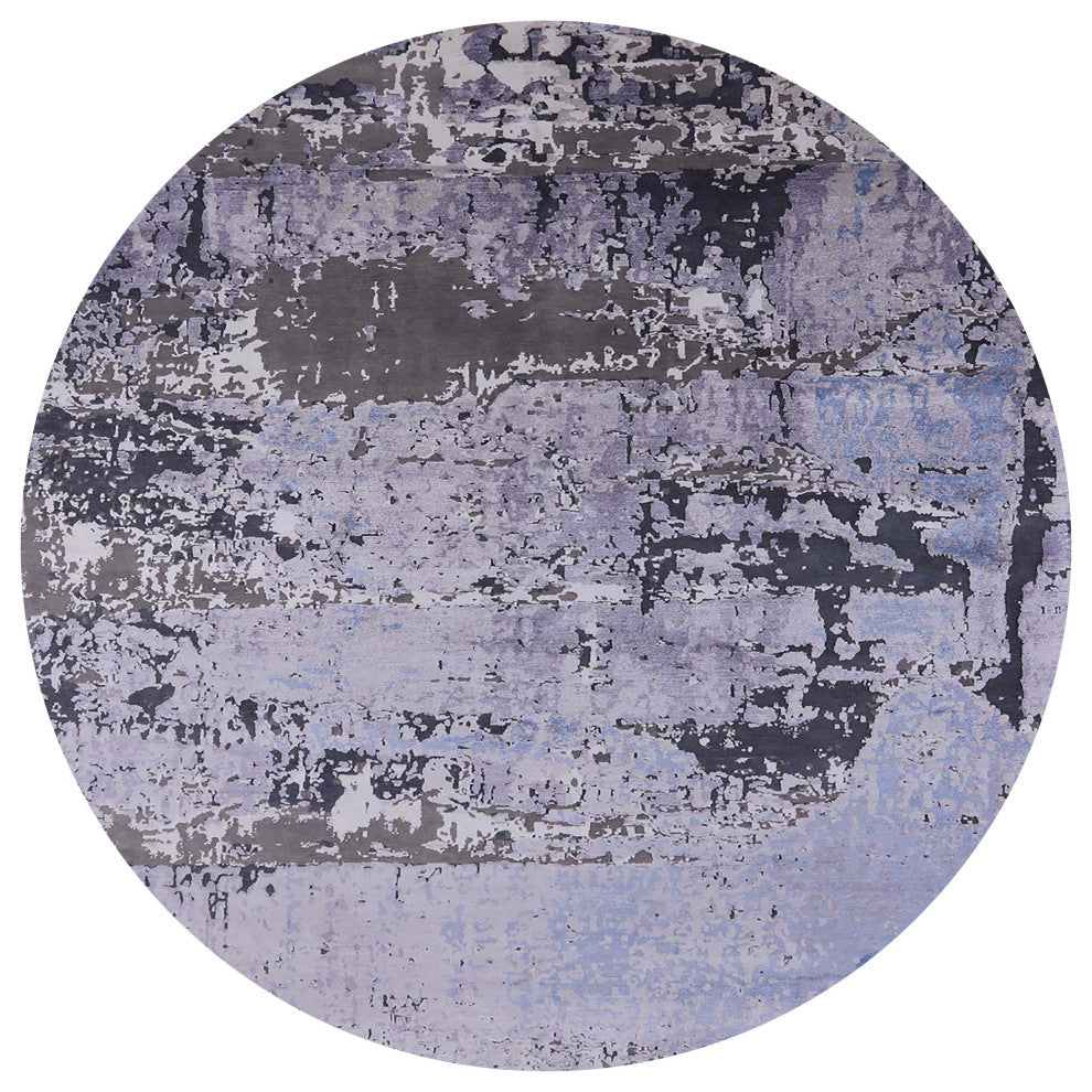 Ahgly Company Indoor Round Mid-Century Modern Area Rugs, 4' Round