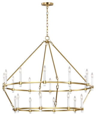 Marston 2 Tier Large Chandelier, Burnished Brass