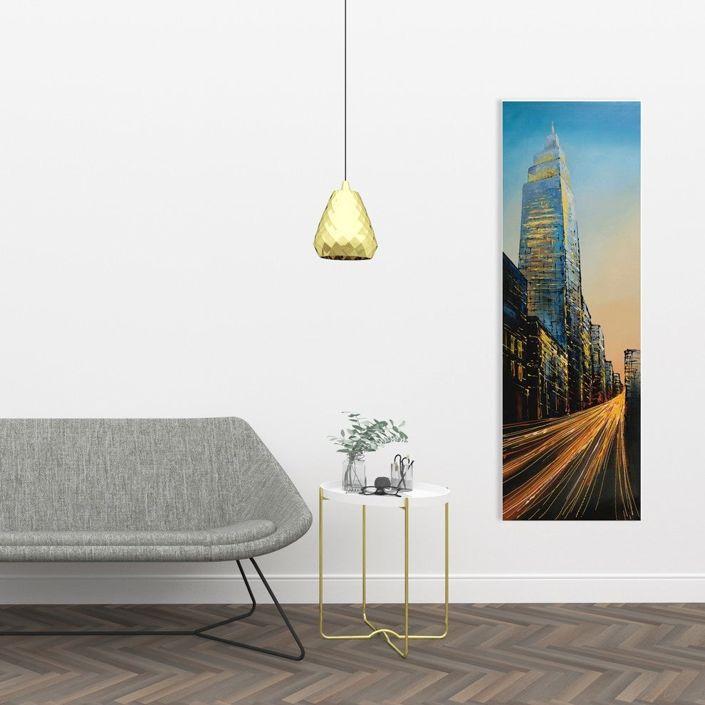 In the Street of Empire State Building Print on Wrapped Canvas