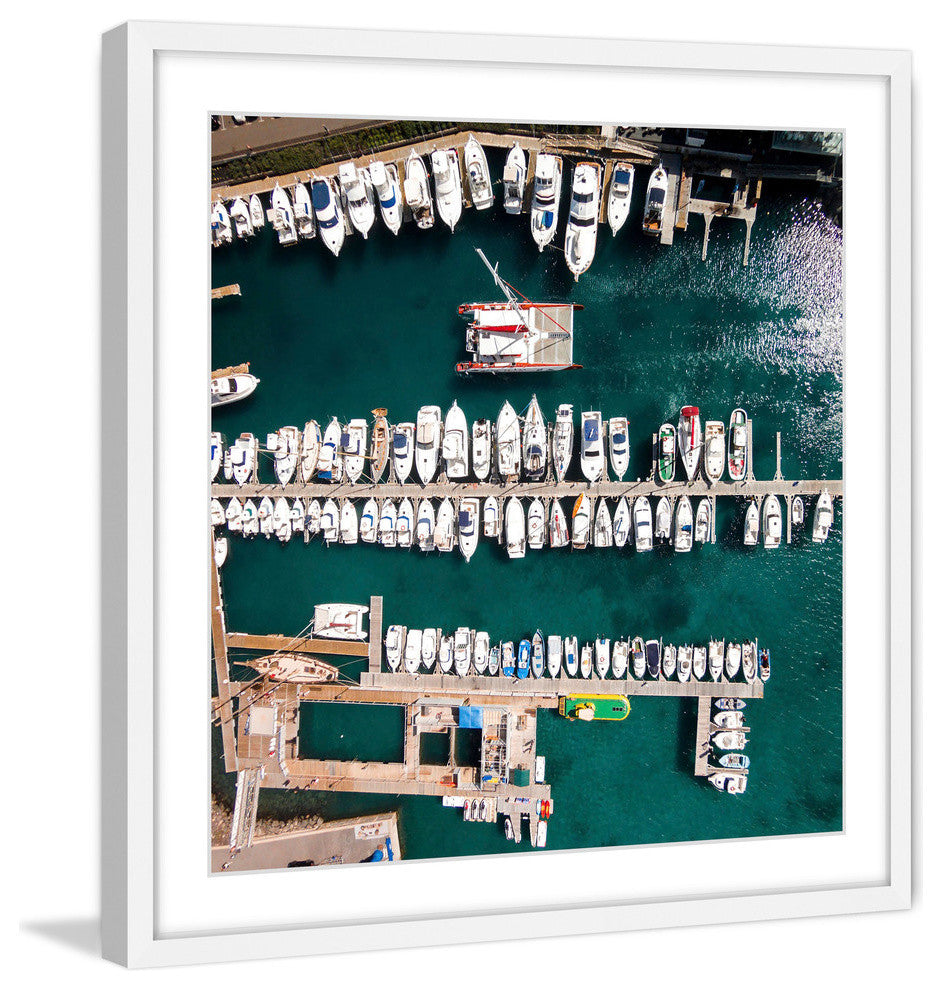 "All Boats Docked" Framed Print by Karolis Janulis