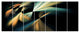 Floating Abstract Fractal Designs, Abstract Art on Canvas, 83"x32", 7 Panels