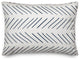 Navy and White Modern Chevron 14x20 Lumbar Pillow