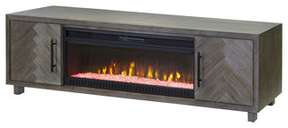 80" Fireplace Console Entertainment, Gray
