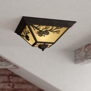 Douglas 14" Outdoor Flush Mount Warm Bronze