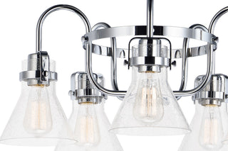 Maxim 26117 Seafarer 5 Light 24" Seedy Glass Chandelier - Polished Chrome
