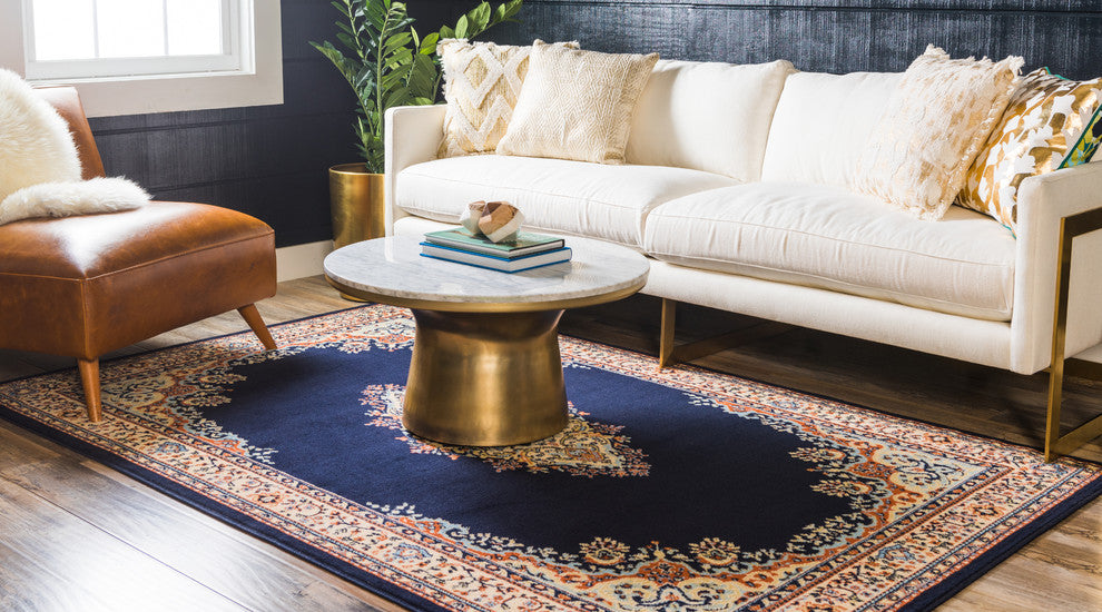 Unique Loom Navy Blue Washington Reza 2' 2 x 3' 0 Area Rug