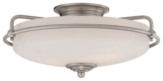 Griffin 3-Light Flush Mount, Antique Nickel