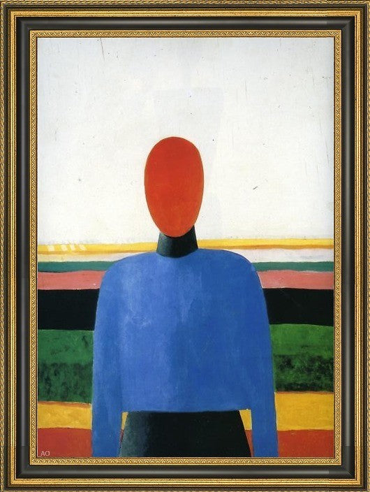 Kazimir Malevich Female Torso - 18" x 27" Framed Premium Canvas Print