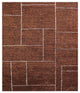 HAND KNOTTED LOOM SILK ECO-FRIENDLY RUGS-5'x8',Rectangle,Brown Beige,Geometric