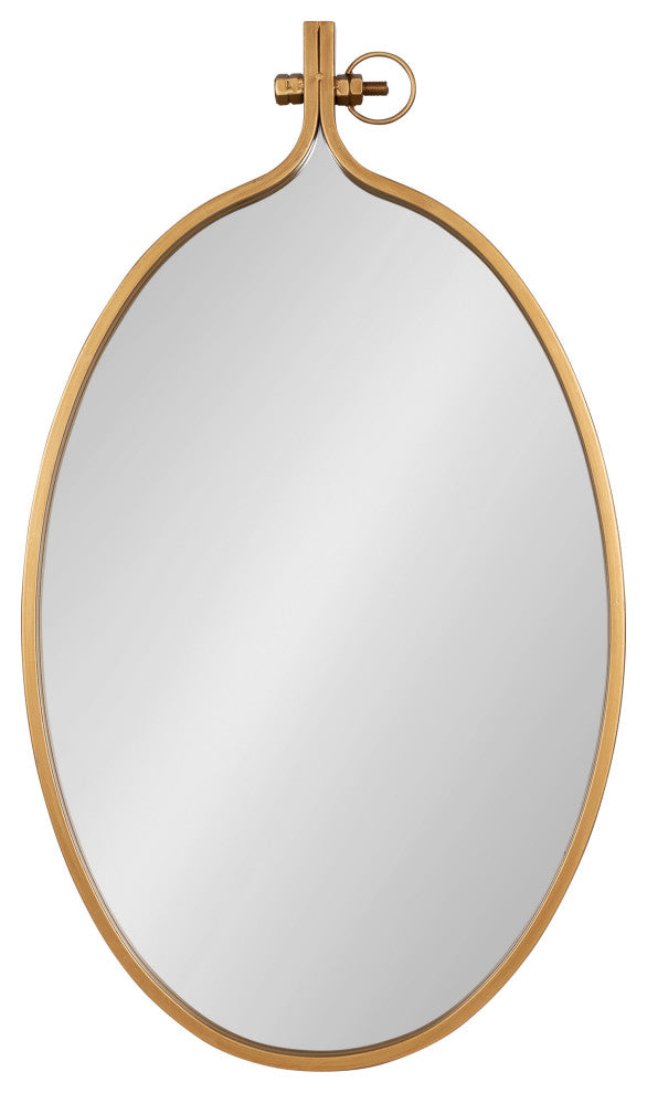 Yitro Metal Framed Wall Mirror, Gold 20x34