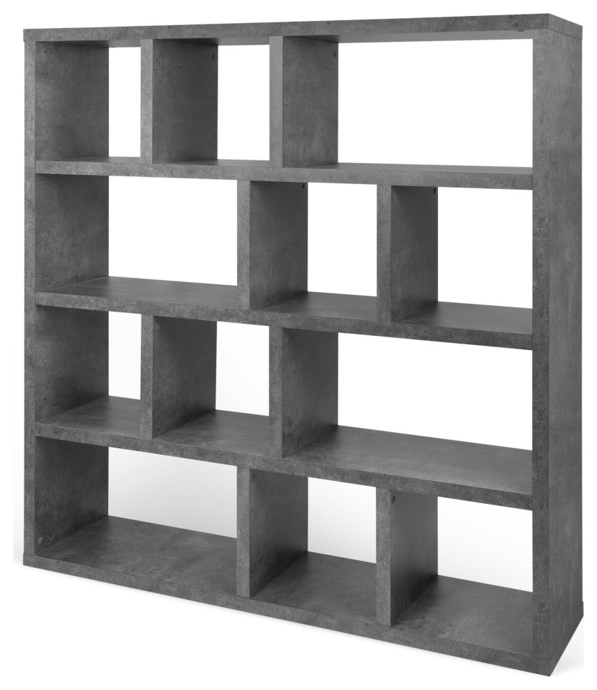 Berlin 4 Levels Bookcase, 150 cm., Concrete Look