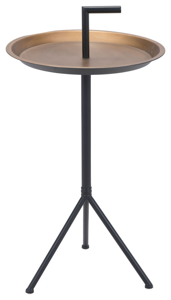 Mercy Accent Table Gold & Black