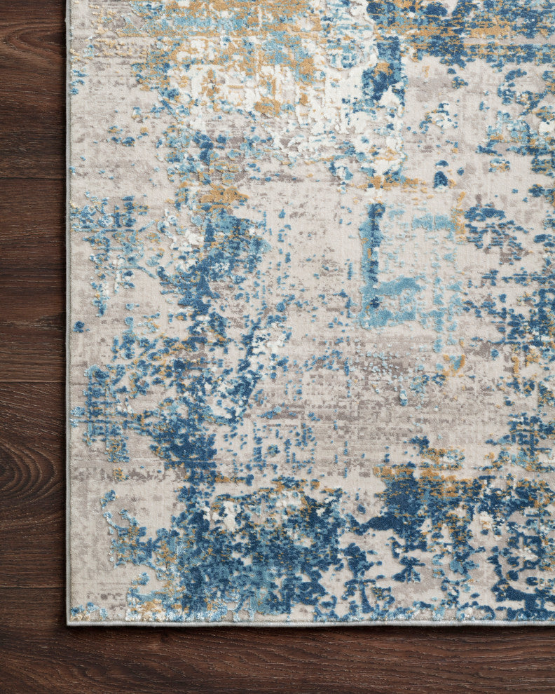 Sienne Rug, Gray and Blue, 7'10"x10'10"