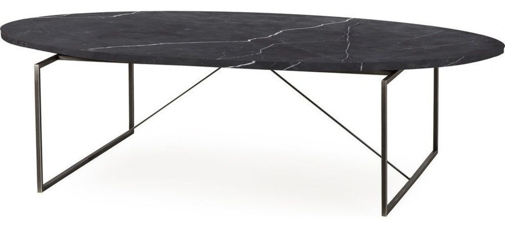 Resource Decor Georgina Coffee Table, Black Marble