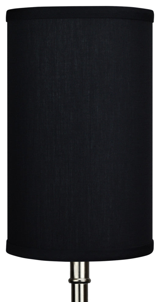 Fenchel Shades 6"x6"x10" Spider Attachment Drum Lamp Shade, Linen Black